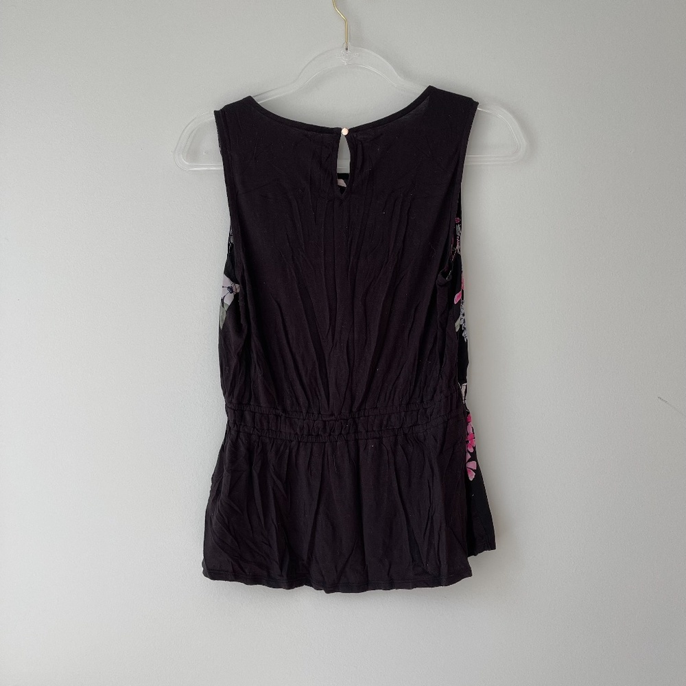A New Day Black‎ Floral Blouse Sz S - Picture 6 of 6